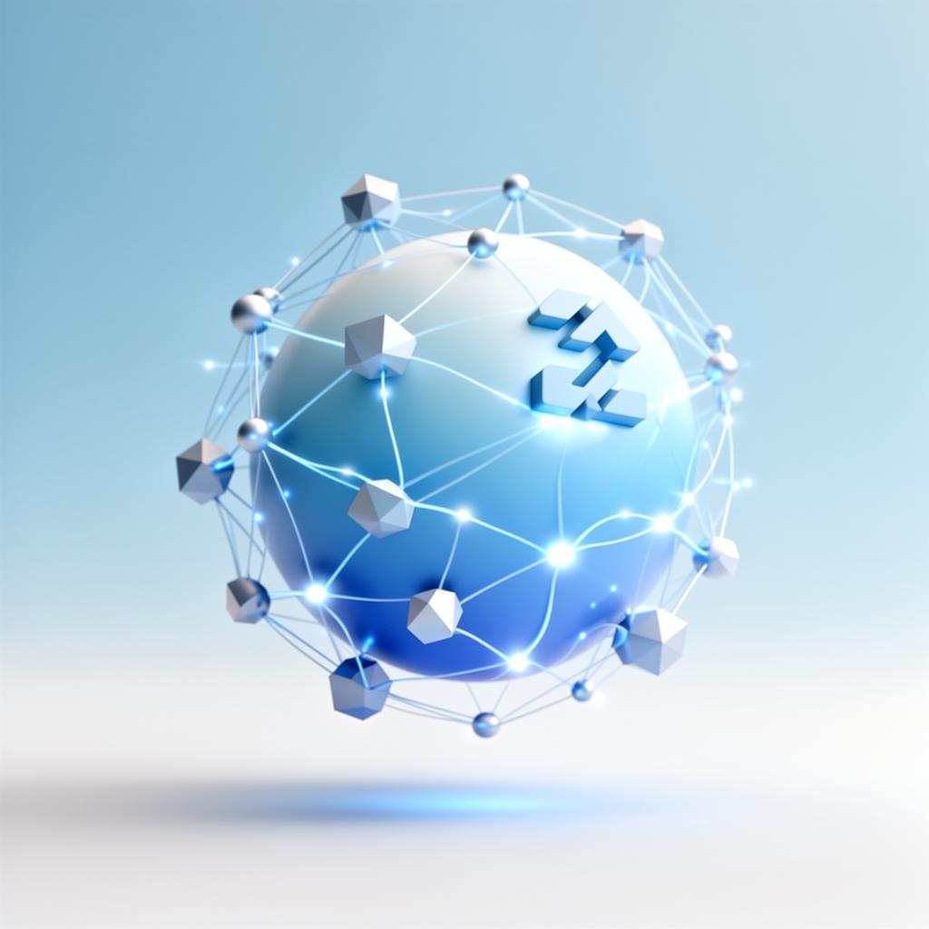 Glowing neural network sphere representing AI
